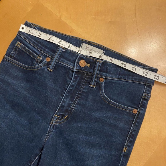 Madewell Womens 9” High Rise Skinny Jeans Size 25 Blue Stretch Denim Pockets - Picture 8 of 10